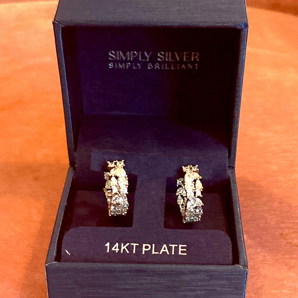 New Cubic Zirconia Hoop Earrings